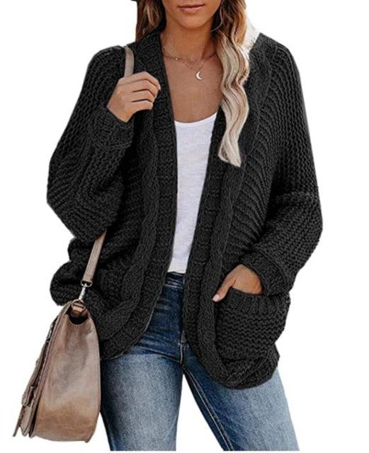 'Delphine' Oversized Loose Knitted Cardigan (8 Colours)